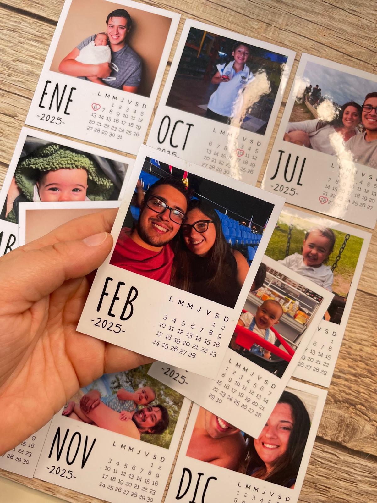 Calendario imantado personalizado con fotos