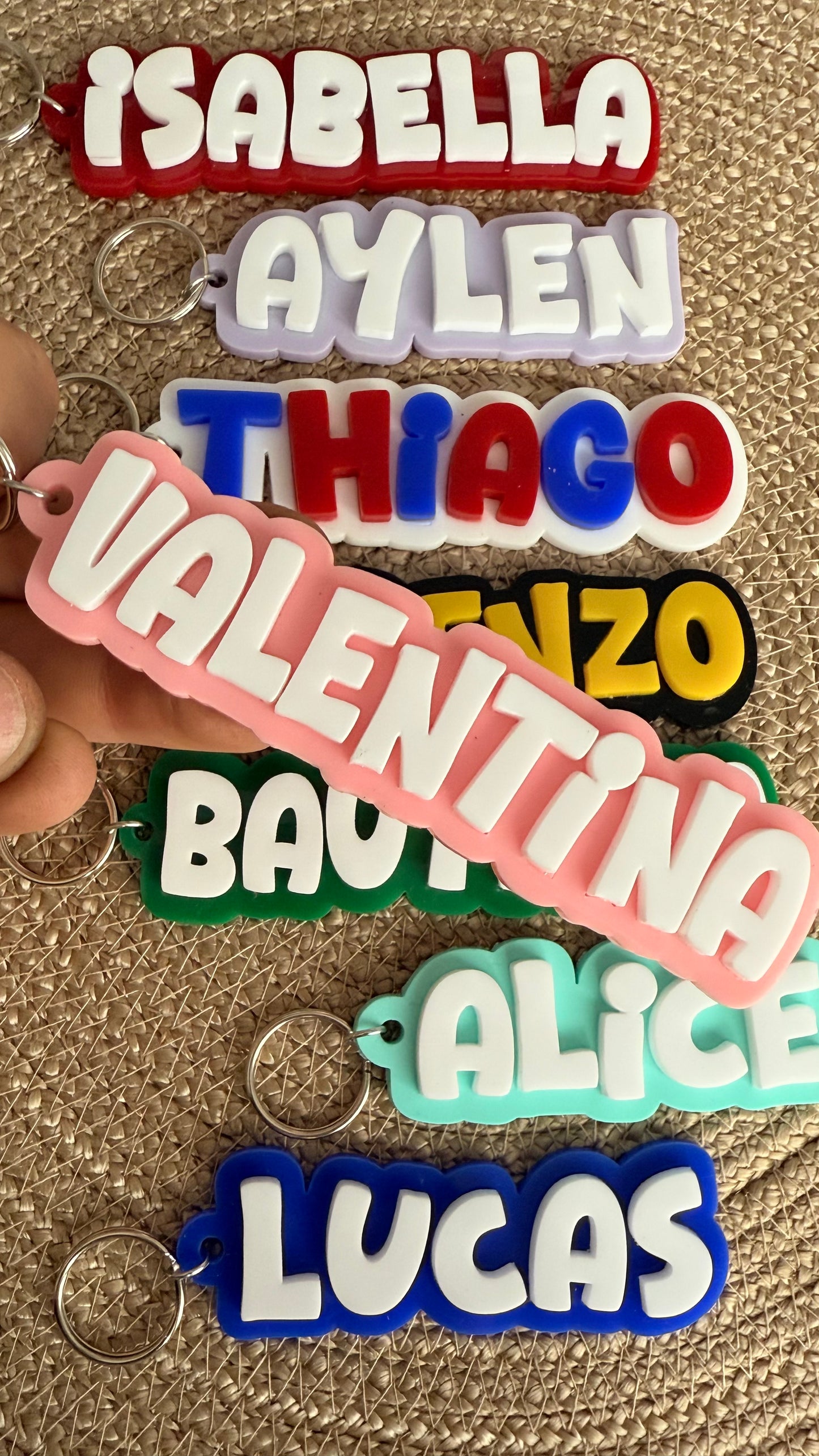 Llavero infantil con nombre