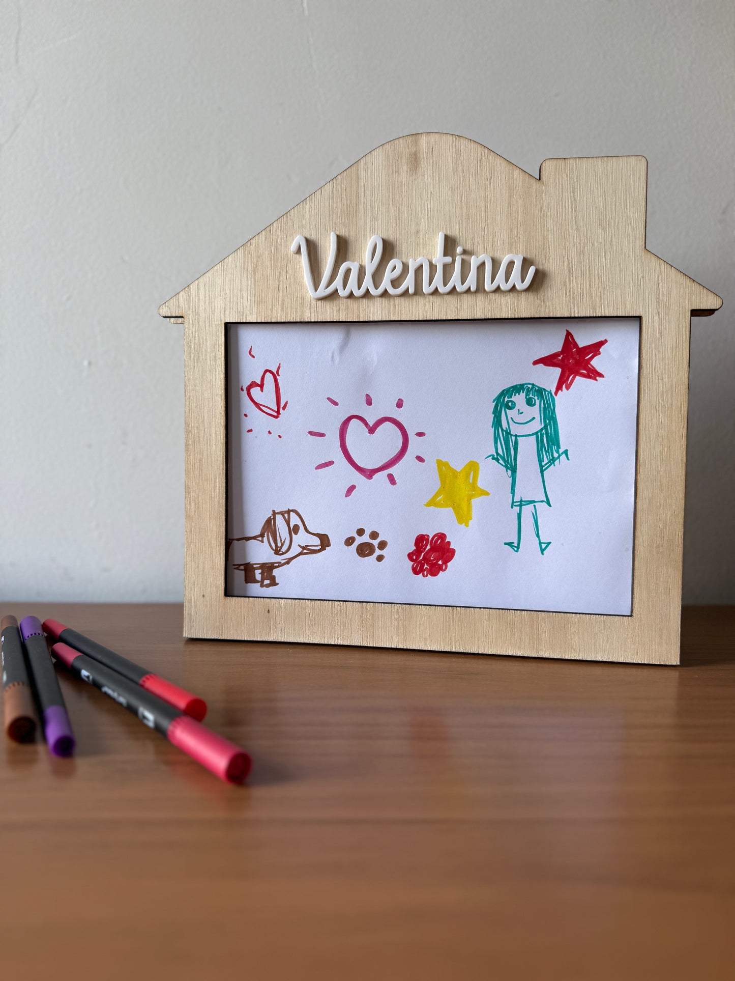 Cuadro porta dibujos infantil personalizado