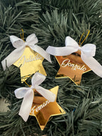 Adornos navideños en acrilico espejados