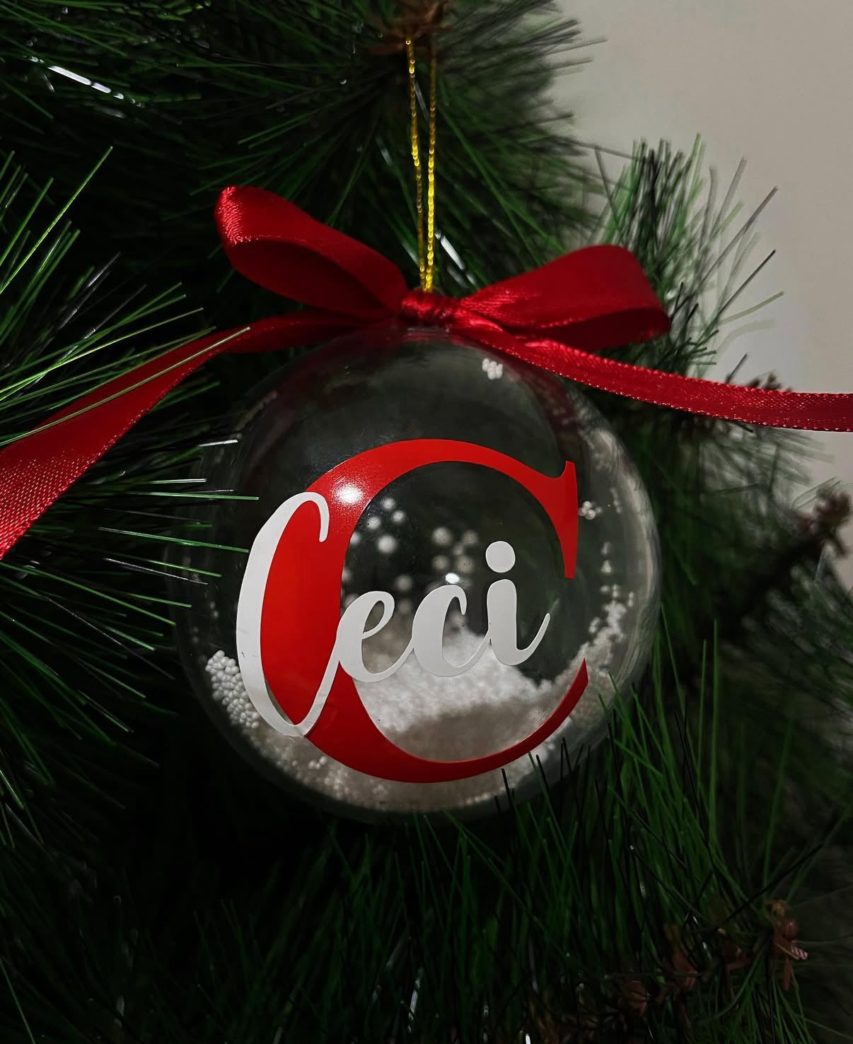 Esferas personalizadas con inicial y nombre