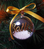 Esfera navideña personalizada en dorado o plateado