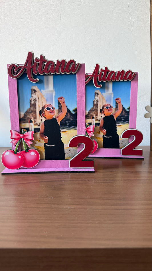 Centro de mesa personalizado con foto